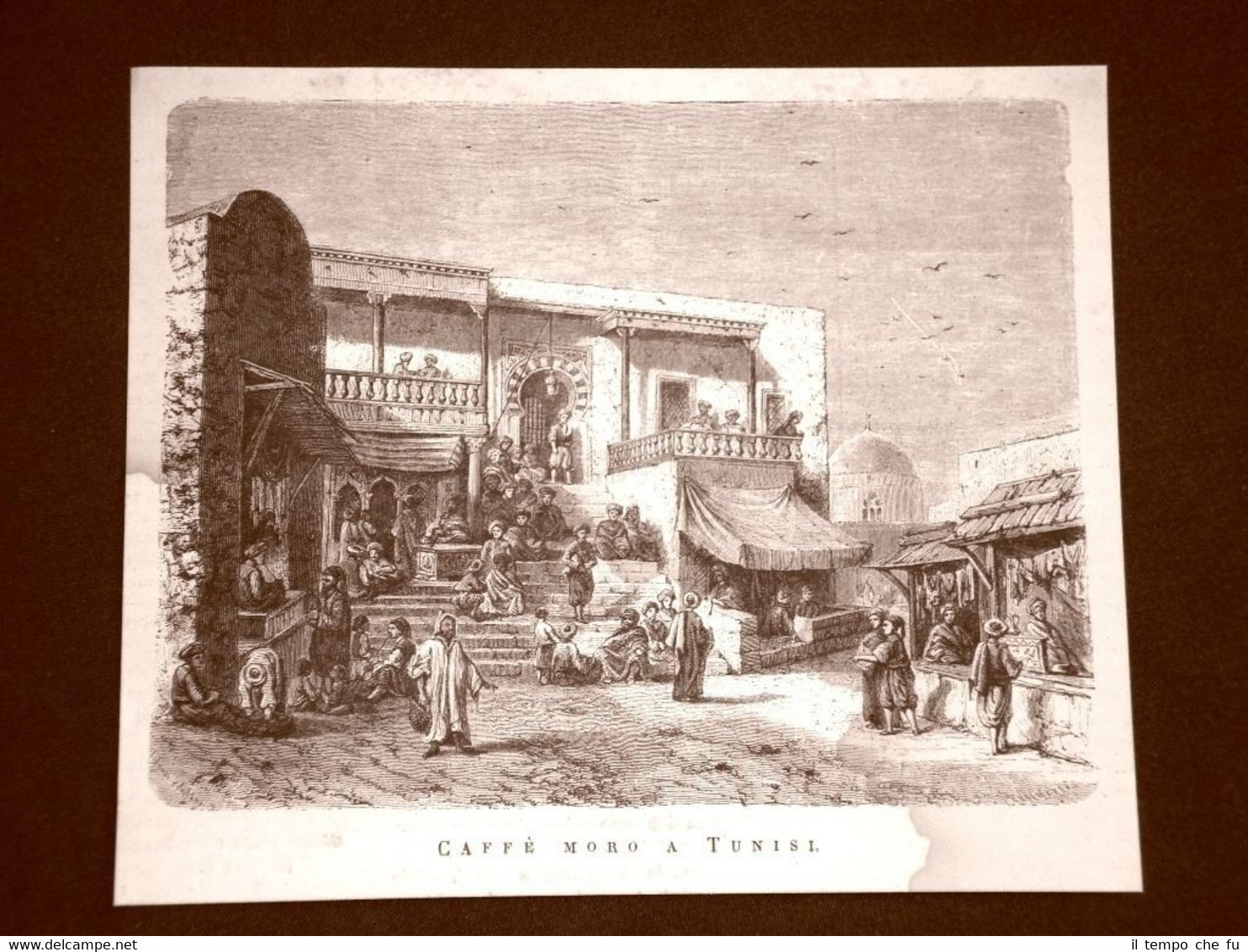 Rara veduta di Tunisi nel 1875 Caffè moro Tunisia