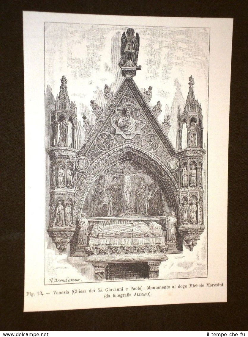 Rara veduta di Venezia di fine '800 Chiesa di San …