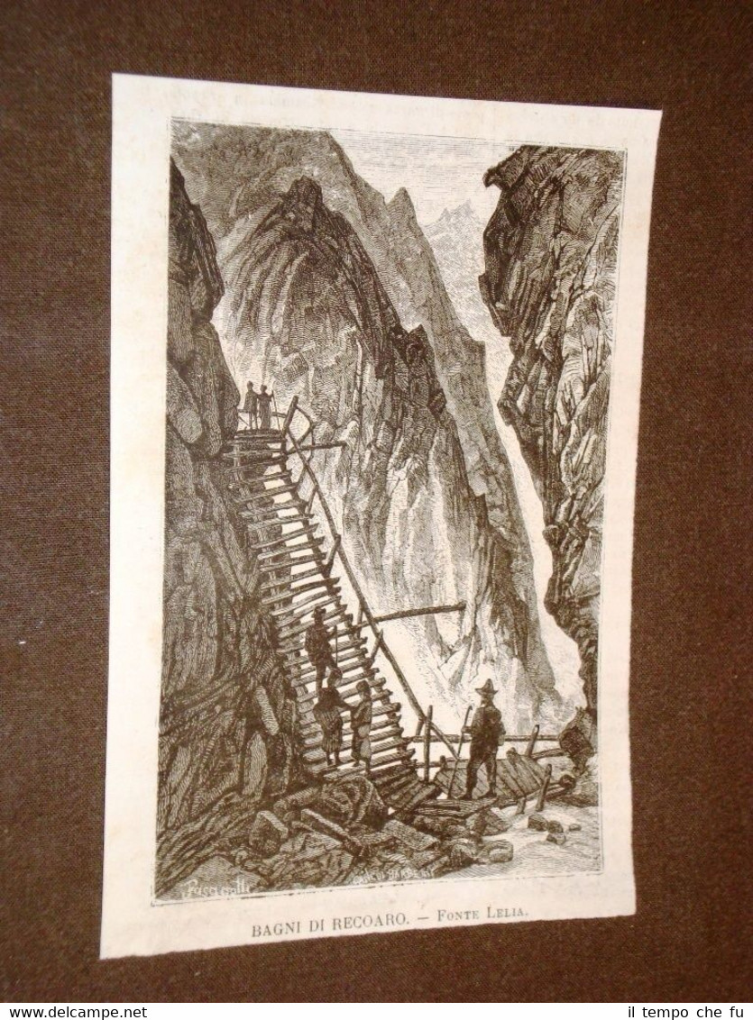 Rarissima veduta dei Bagni di Recoaro nel 1876 La Fonte …