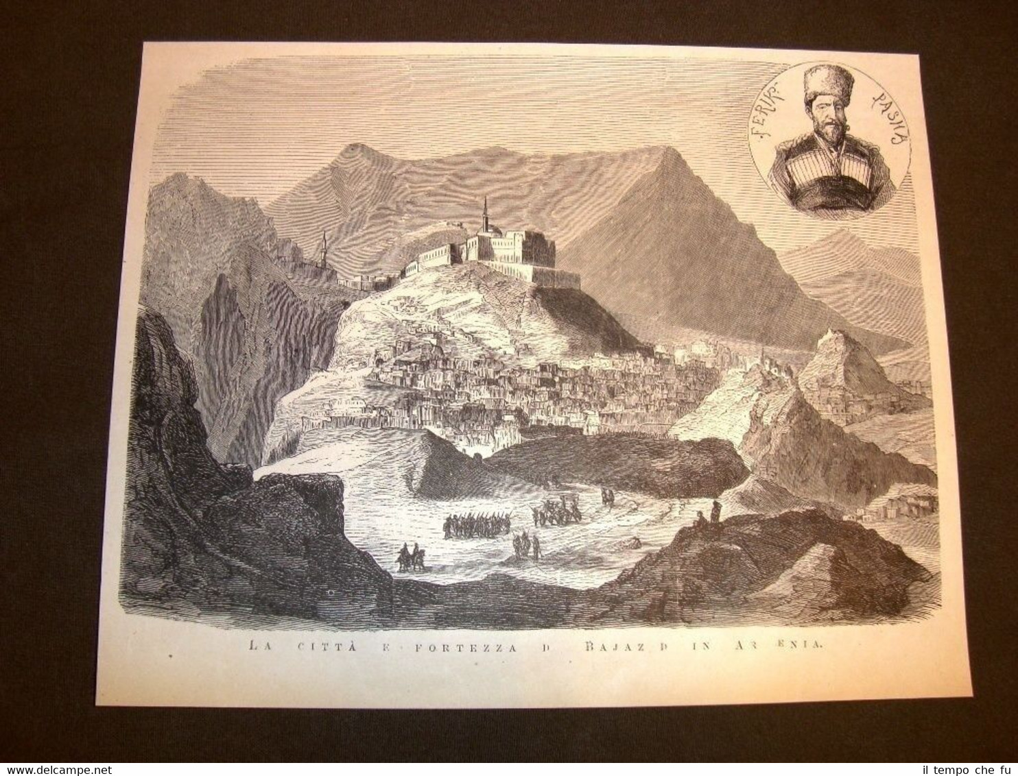 Rarissima veduta della fortezza e della città di Bajaz in …