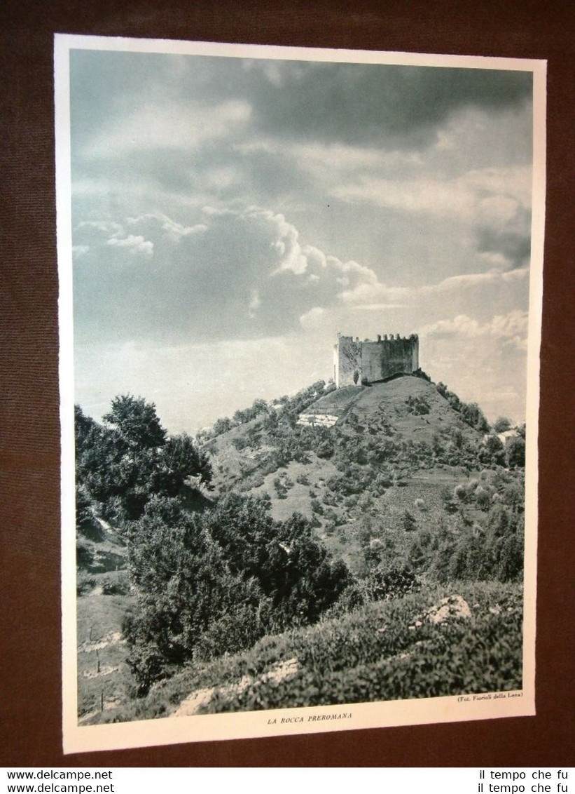 Rarissima veduta di Asolo del 1930 Rocca Preromana e Chiesetta …