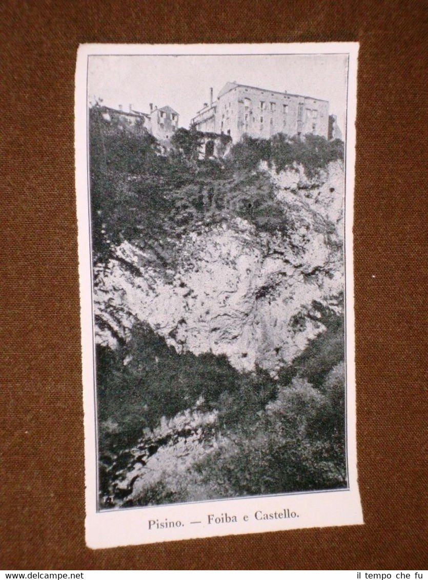 Rarissima veduta di Pisino o Pazin nel 1920 Foiba e …