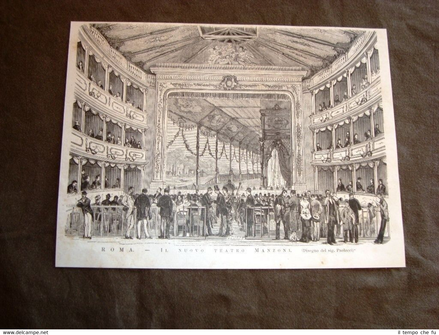 Rarissima veduta di Roma nel 1876 Il nuovo Teatro Manzoni