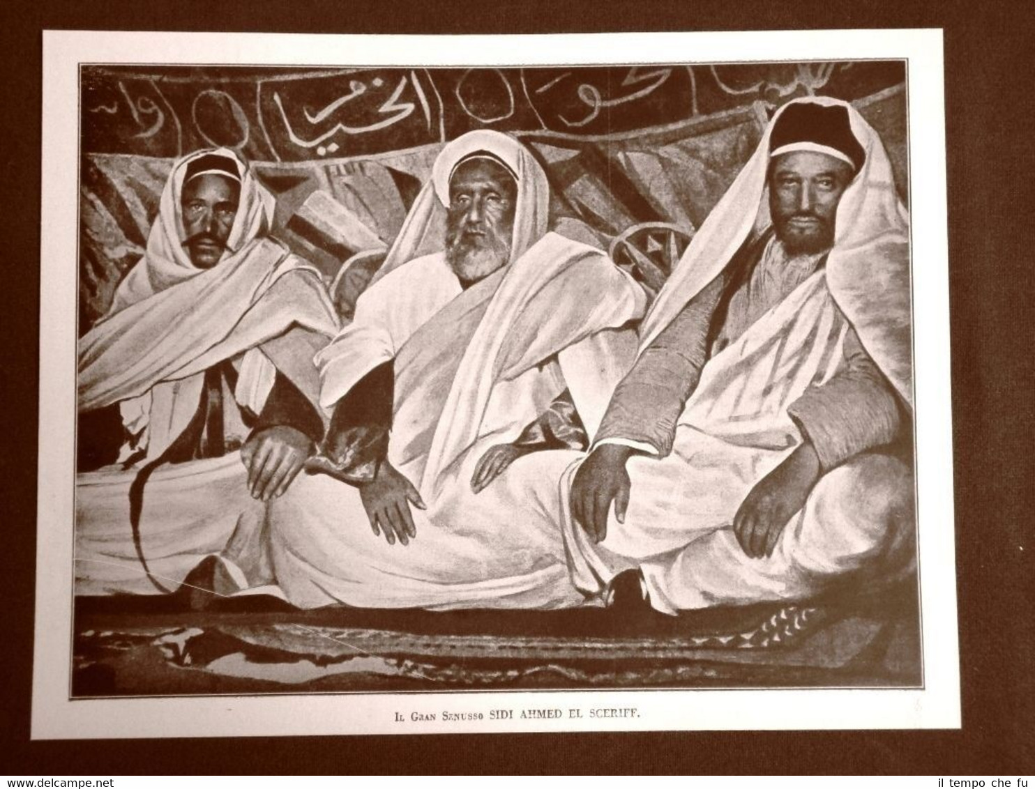 Raro ritratto del Senusso Sidi Ahmed El Sceriff nel 1918 …