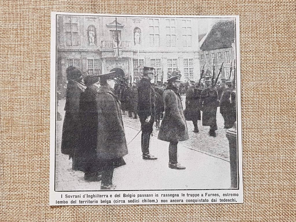 Rassegna delle truppe di Furnes nel 1914 Belgio Prima guerra …