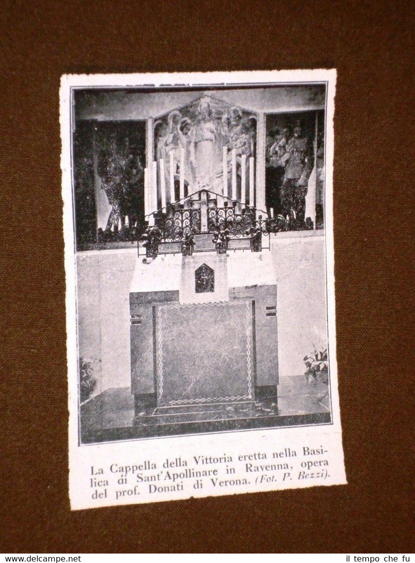 Ravenna nel 1920 Basilica di Sant'Apollinare Cappella vittoria del Prof.Donati
