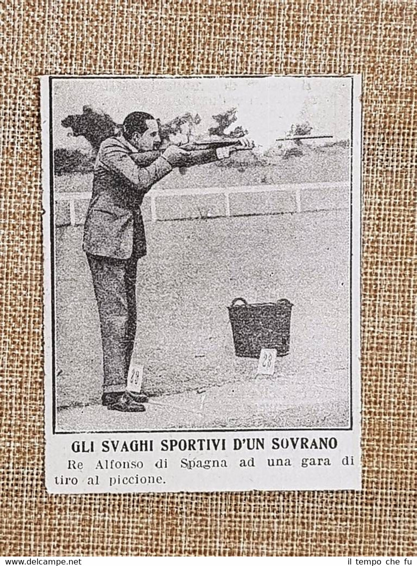 Re Alfonso di Spagna nel 1924 Ad una gara di …