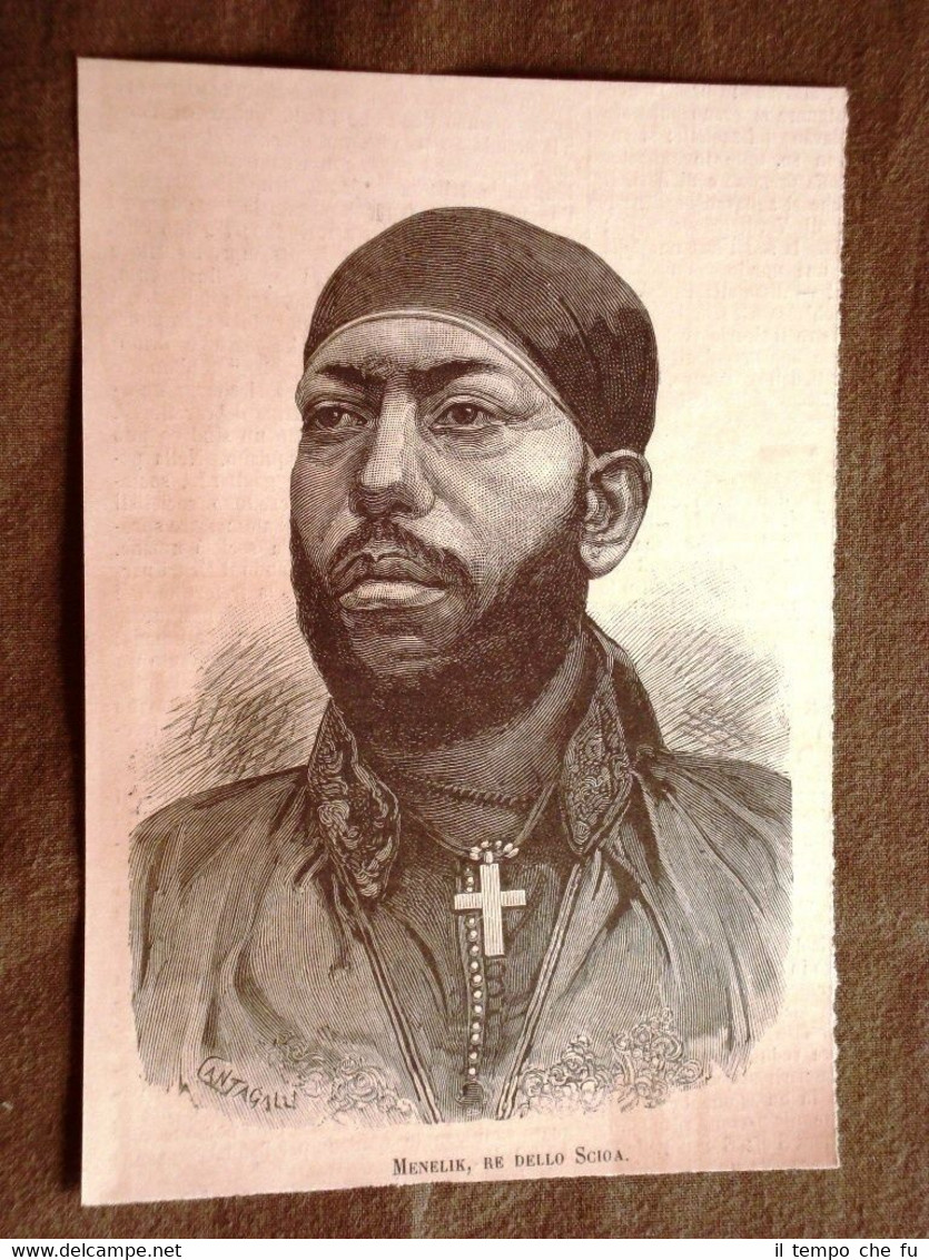 Re Menelik nel 1887 Re d'Etiopia e dello Scioa