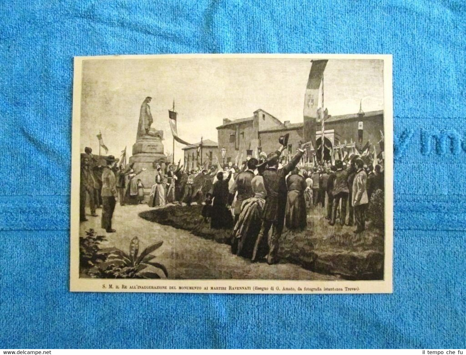 Re Umberto I all'inaugurazione del monumento ai martiri di Ravenna …