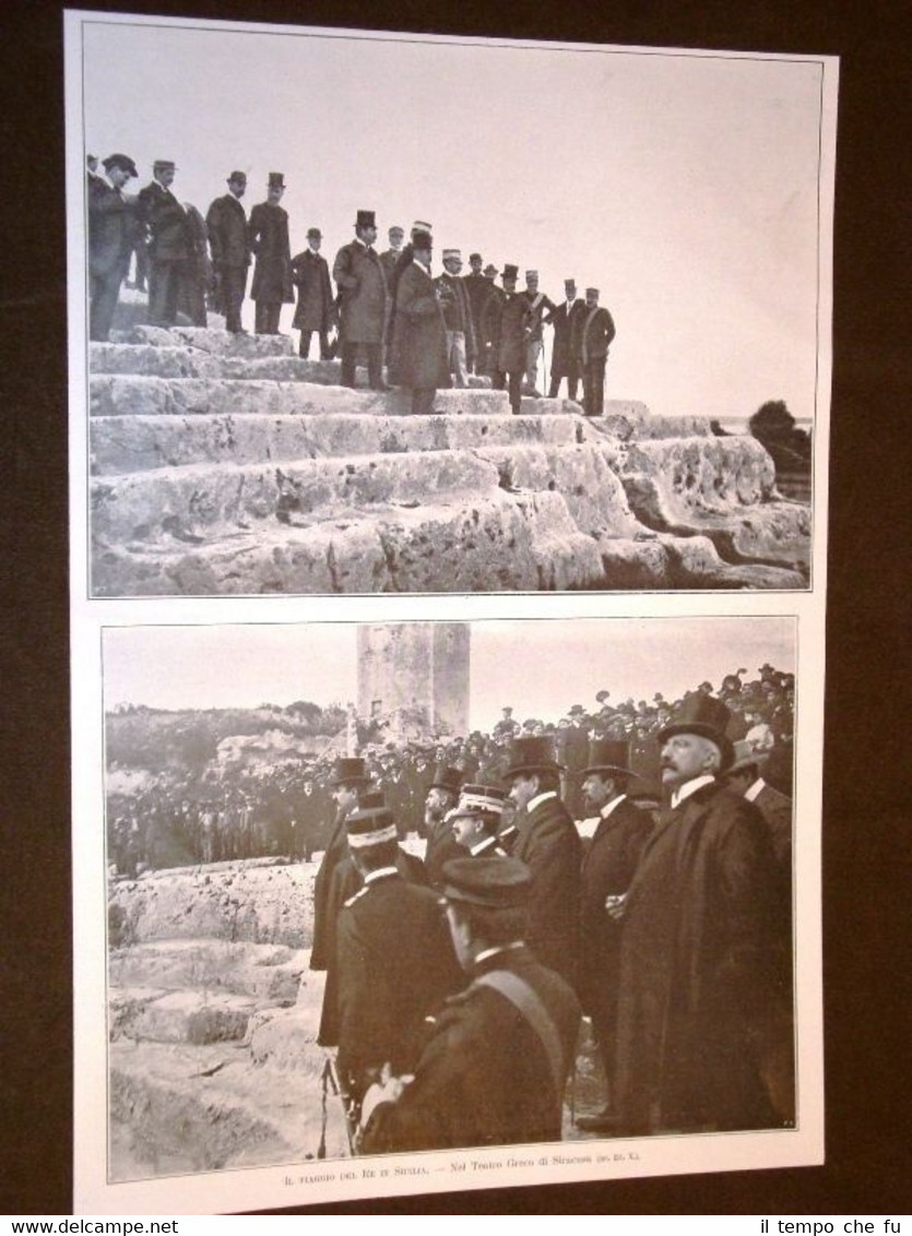 Re Vittorio Emanuele III in Sicilia nel 1907 Teatro greco …