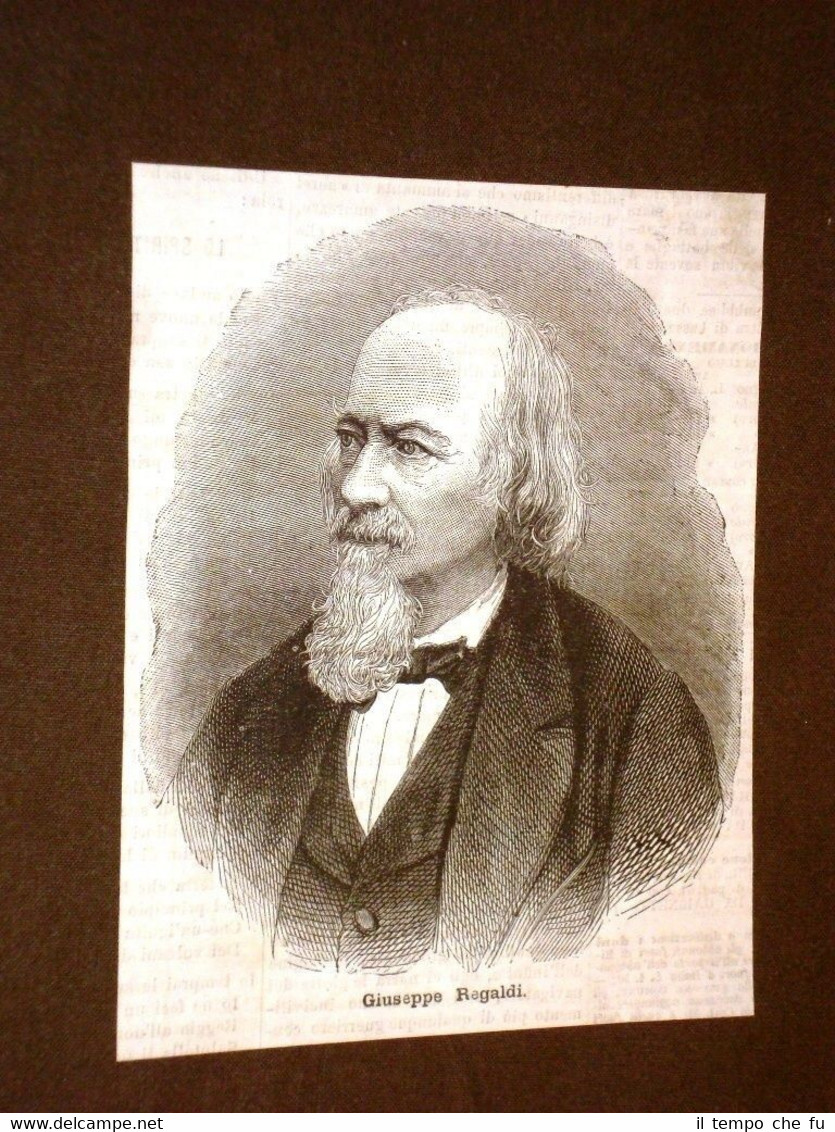 Regaldi Giuseppe Poeta estemporaneo e letterato Varallo 1809 - Bologna …