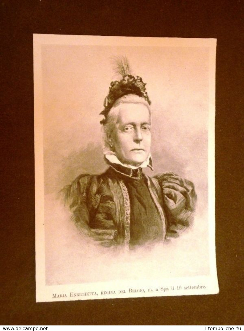 Regina del Belgio Maria Enrichetta d'Asburgo-Lorena di Pest