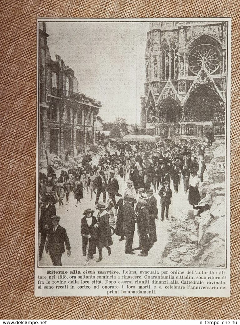 Reims 1919 Ritorno dei cittadini nella città evacuata nel 1918 …