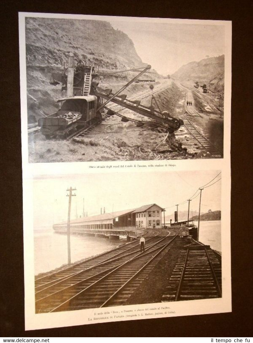 Repubblica di Panama nel 1903 Scavi del Canale Molo della …