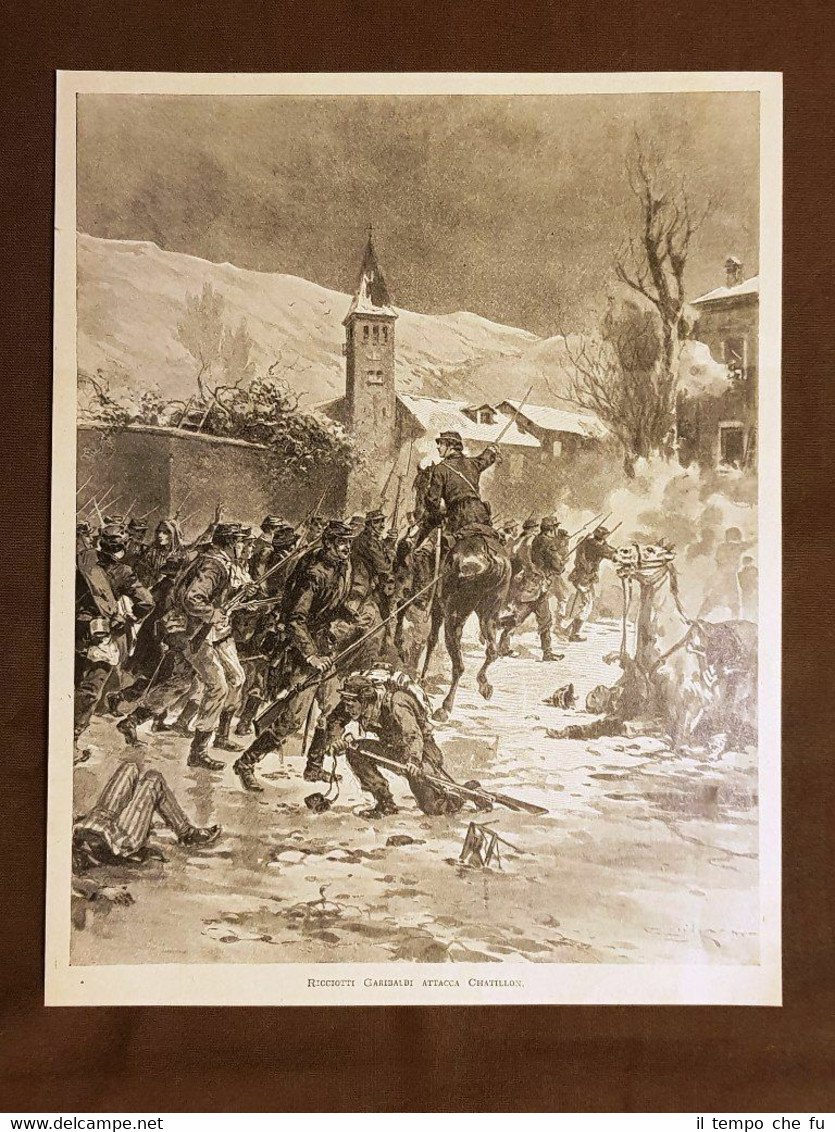Ricciotti Garibaldi Battaglia di Chatillon 19 novembre 1870 Stampa dei …
