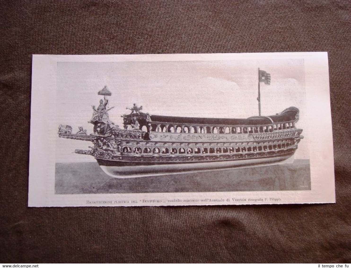 Ricostruzione plastica del Bucintoro Arsenale di Venezia nel 1901