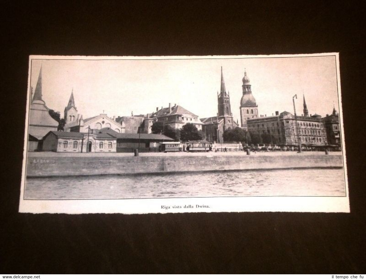 Riga nel 1925 Vista dalla Dwina Lettonia