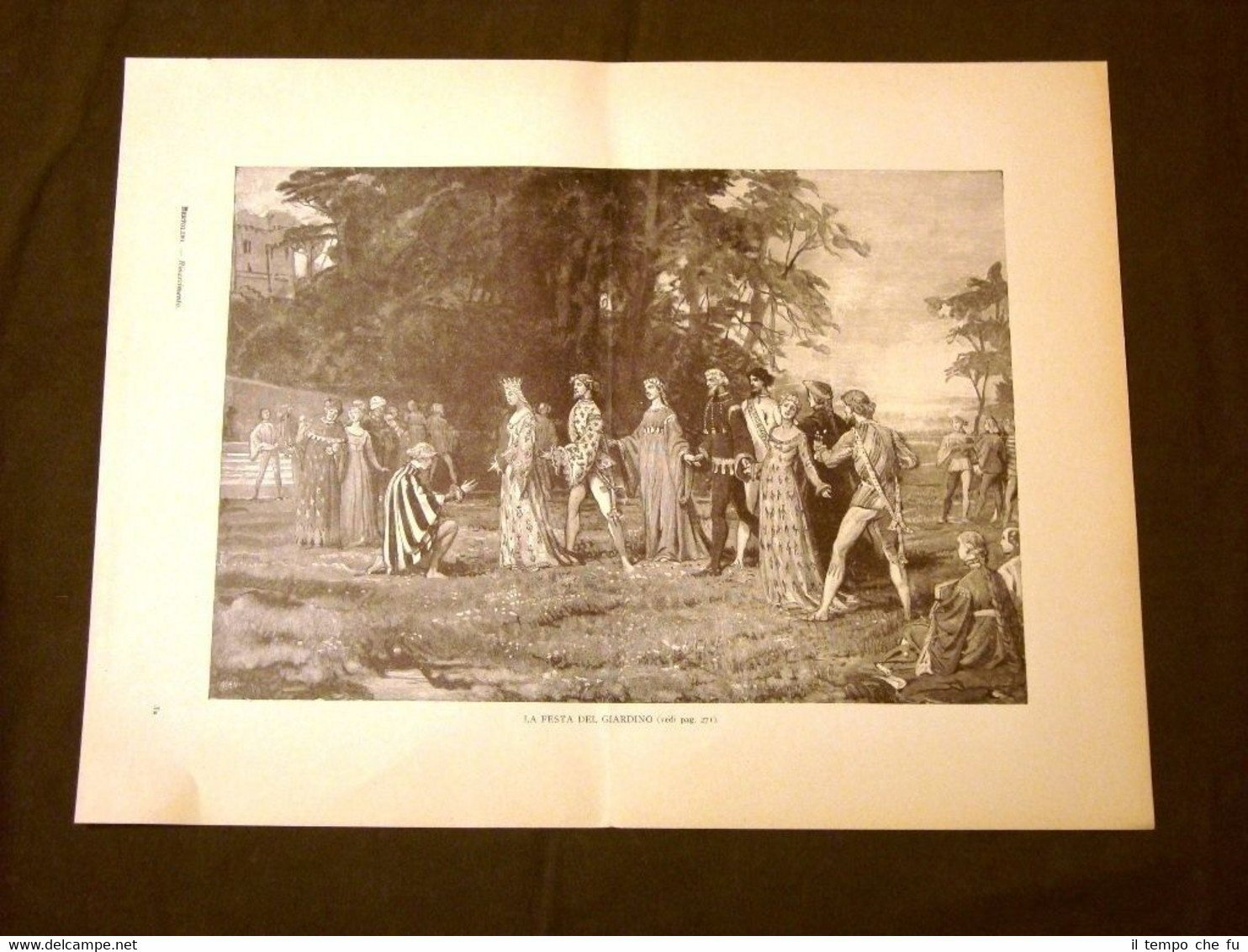 Rinascimento d'Italia Giovanna I e la festa del giardino Incisione …