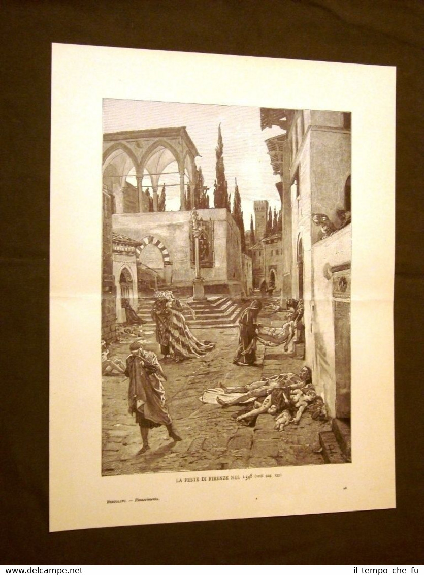Rinascimento d'Italia La peste di Firenze nel 1348 Incisione di …