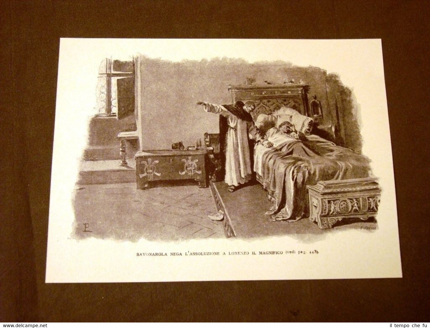 Rinascimento in Italia Savonarola Lorenzo il Magnifico Incisione di L. …