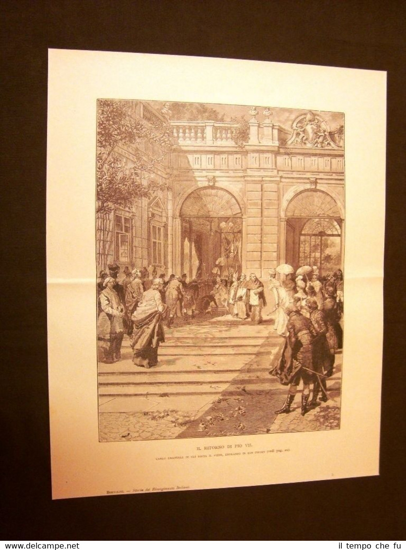 Risorgimento d'Italia Re Carlo Emanuele IV e Papa Pio VII …
