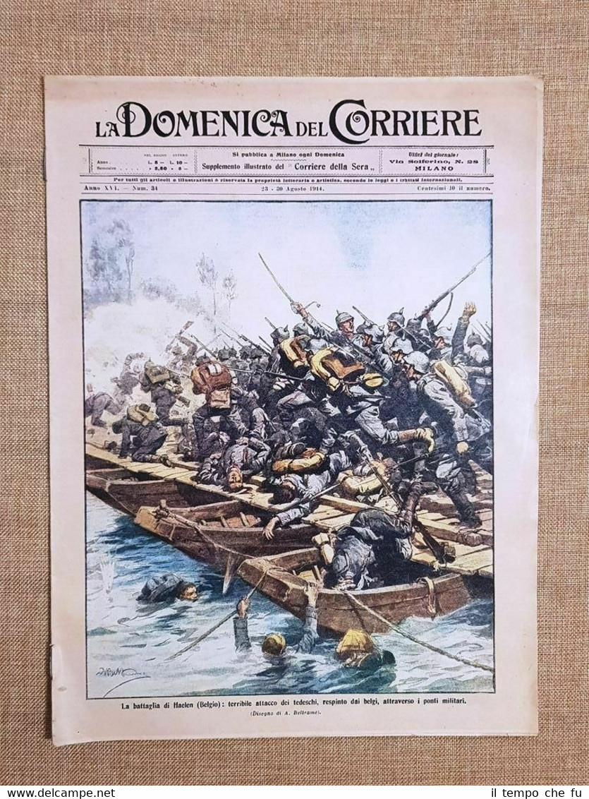 Ristampa Rara La Domenica del Corriere 30 agosto 1914 La …