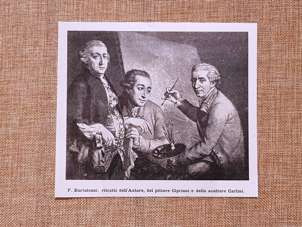 Ritratti dell'autore, di Cipriani e del Carlini - F. Bartolozzi …