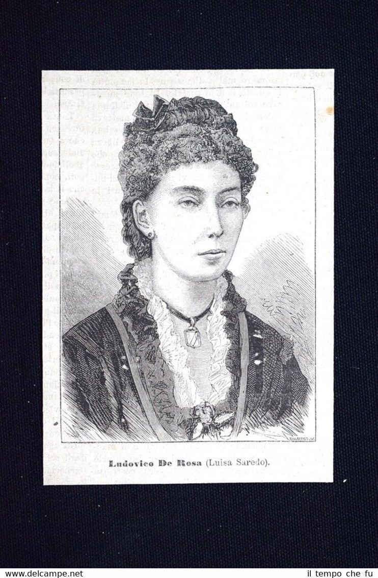 Ritratto di Luisa Saredo, di Ludovico De Rosa Incisione del …