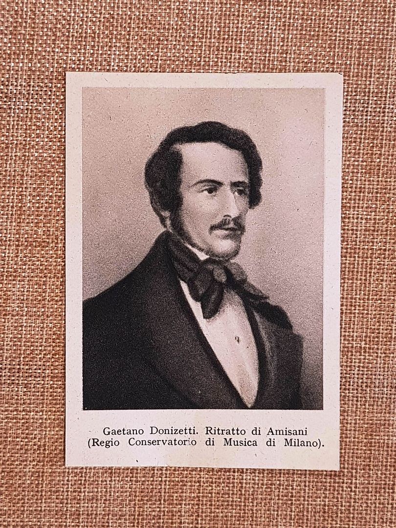 Ritratto Gaetano Donizetti di Amisani Conservatorio di Milano Stampa del …