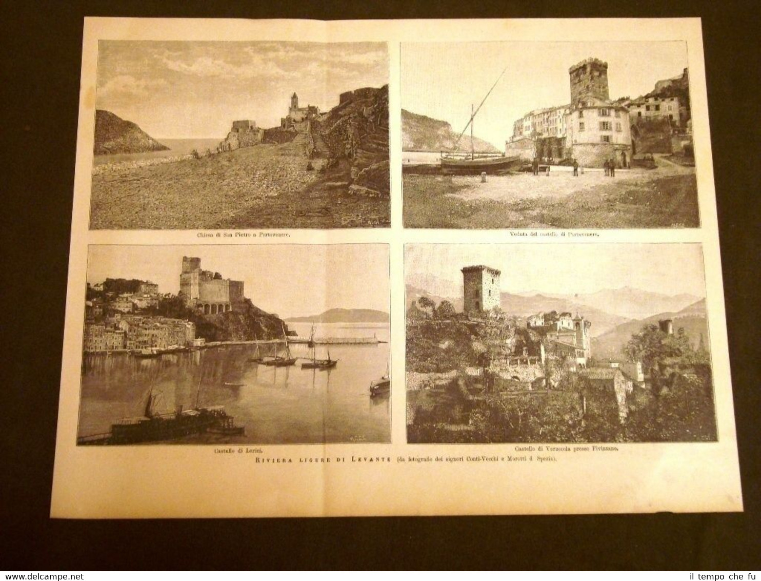 Riviera Ligure Liguria nel 1866 Portovenere Lerici Veruccola Fivizzano