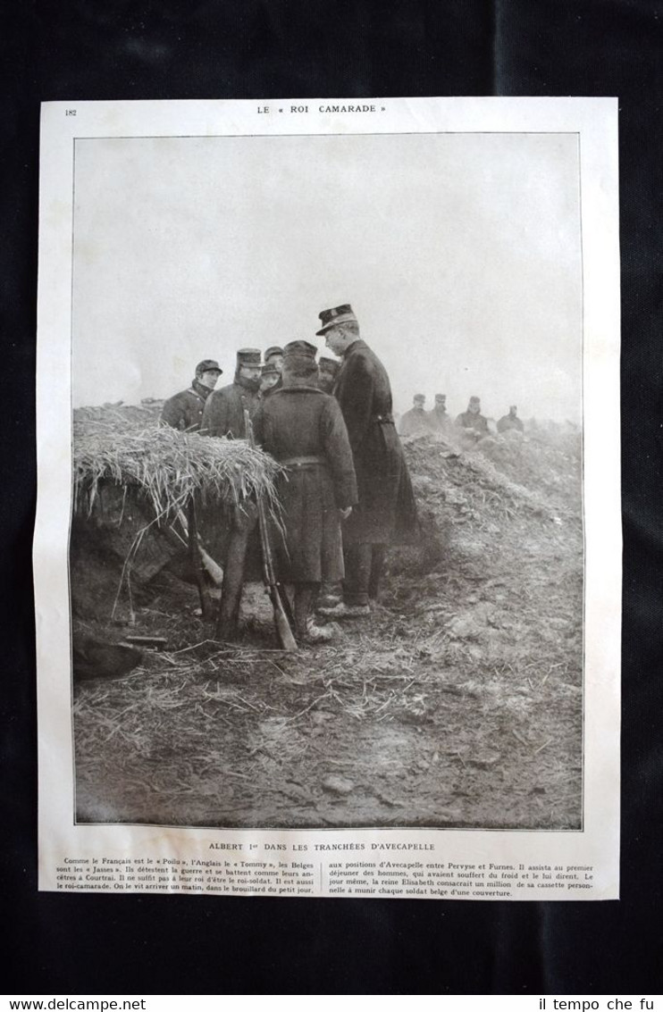 Roi Albert I Avecapelle Le grand chef Général Joffre WW1 …