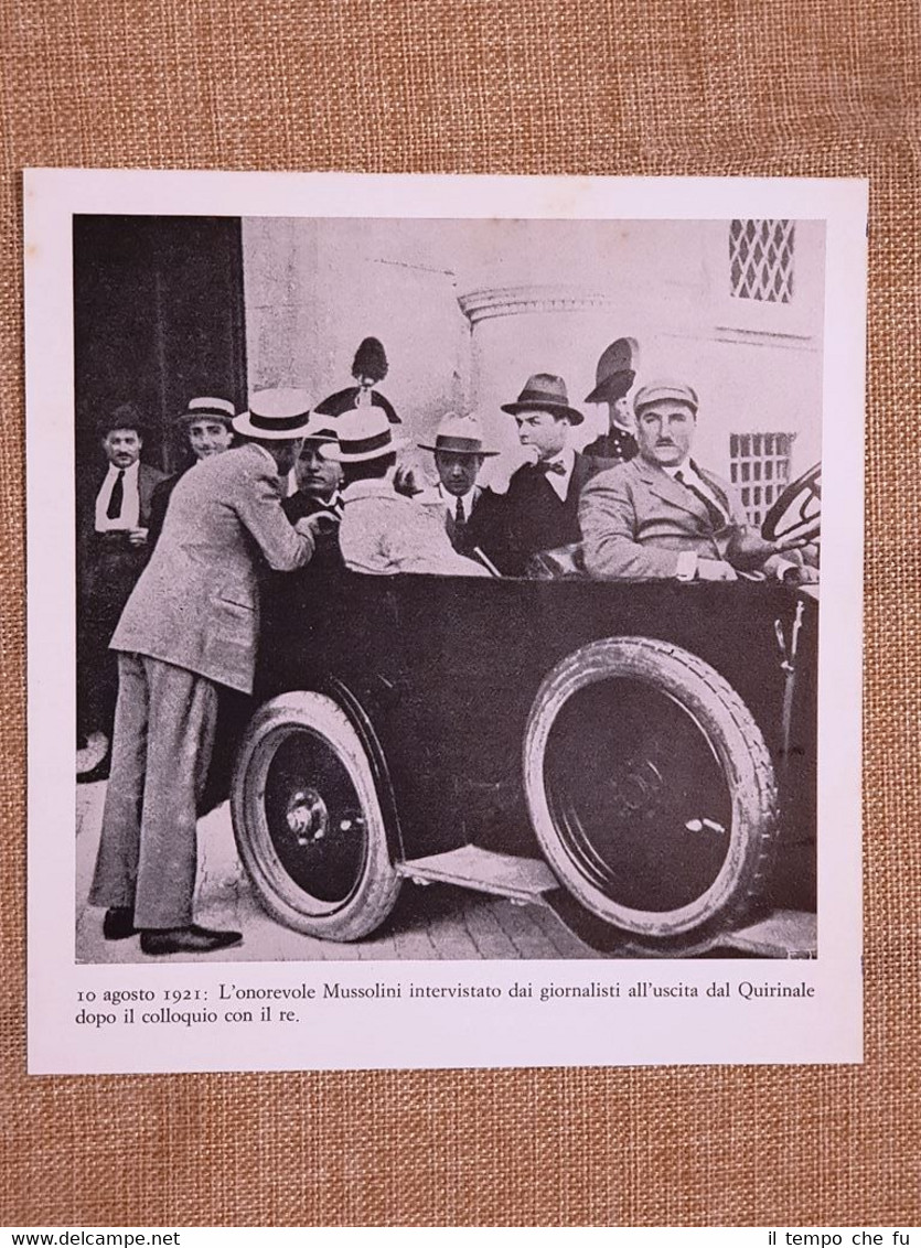 Roma 10 agosto 1921 Il Duce Mussolini intervistato dopo il …
