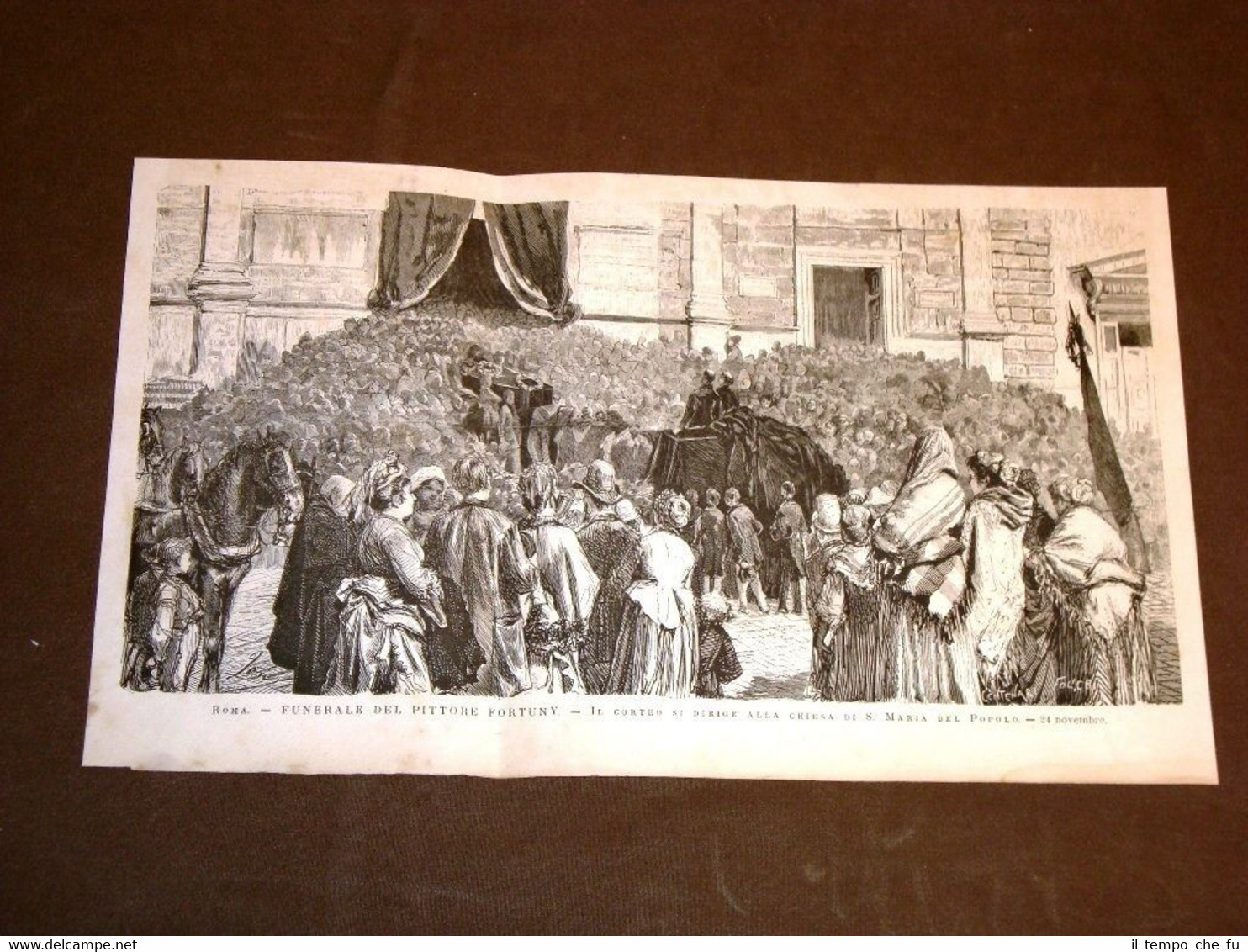 Roma 1875 Morte del Pittore Mariano Fortuny i Marsal o …