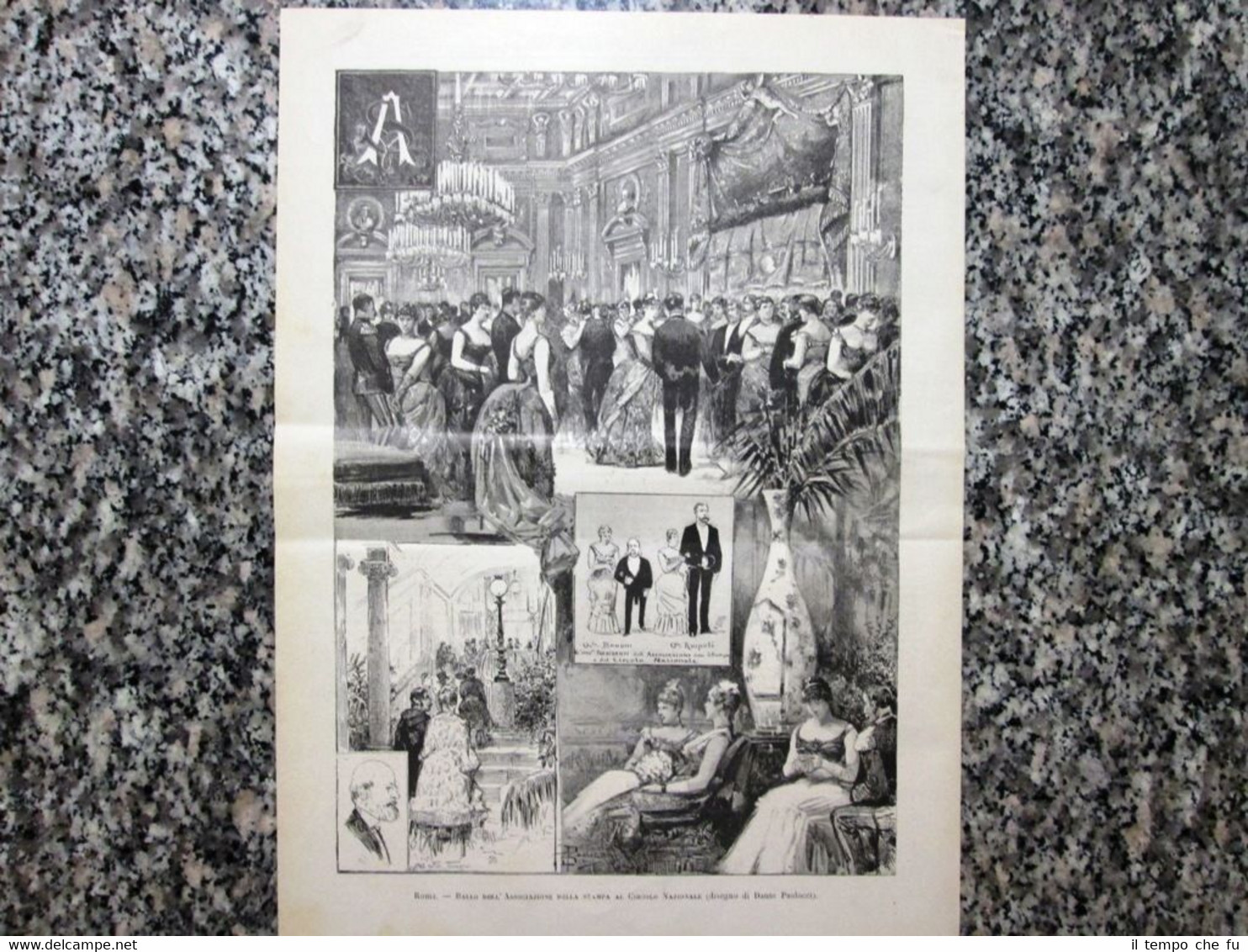 Roma 1885 - Circolo Nazionale: ballo dell'associazione della stampa