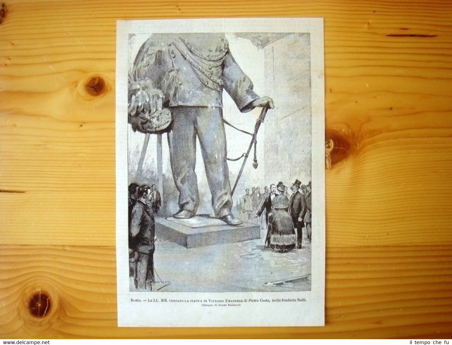 Roma 1885 - Umberto I e Margherita visitano la statua …