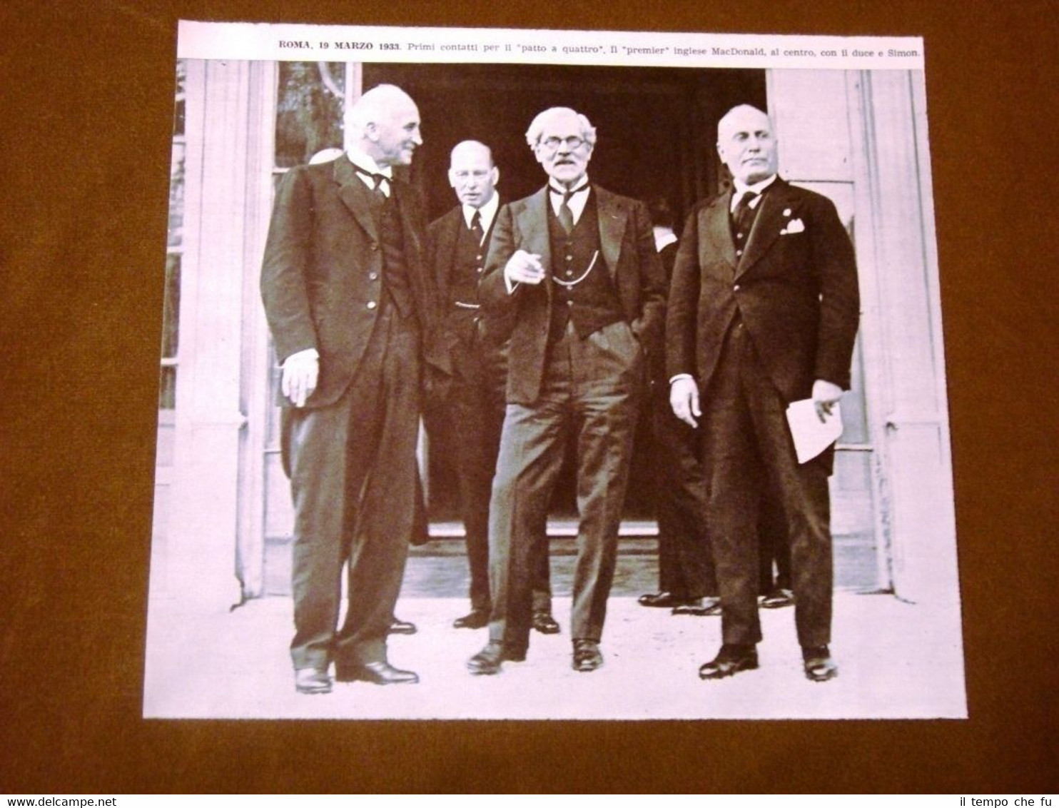 Roma 19 marzo 1933 Contatti Patto a quattro Duce Mussolini, …