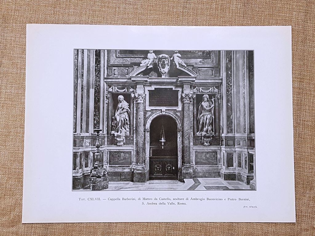 Roma 1917 Cappella Barberini di Matteo da Castello Buonvicino Bernini …