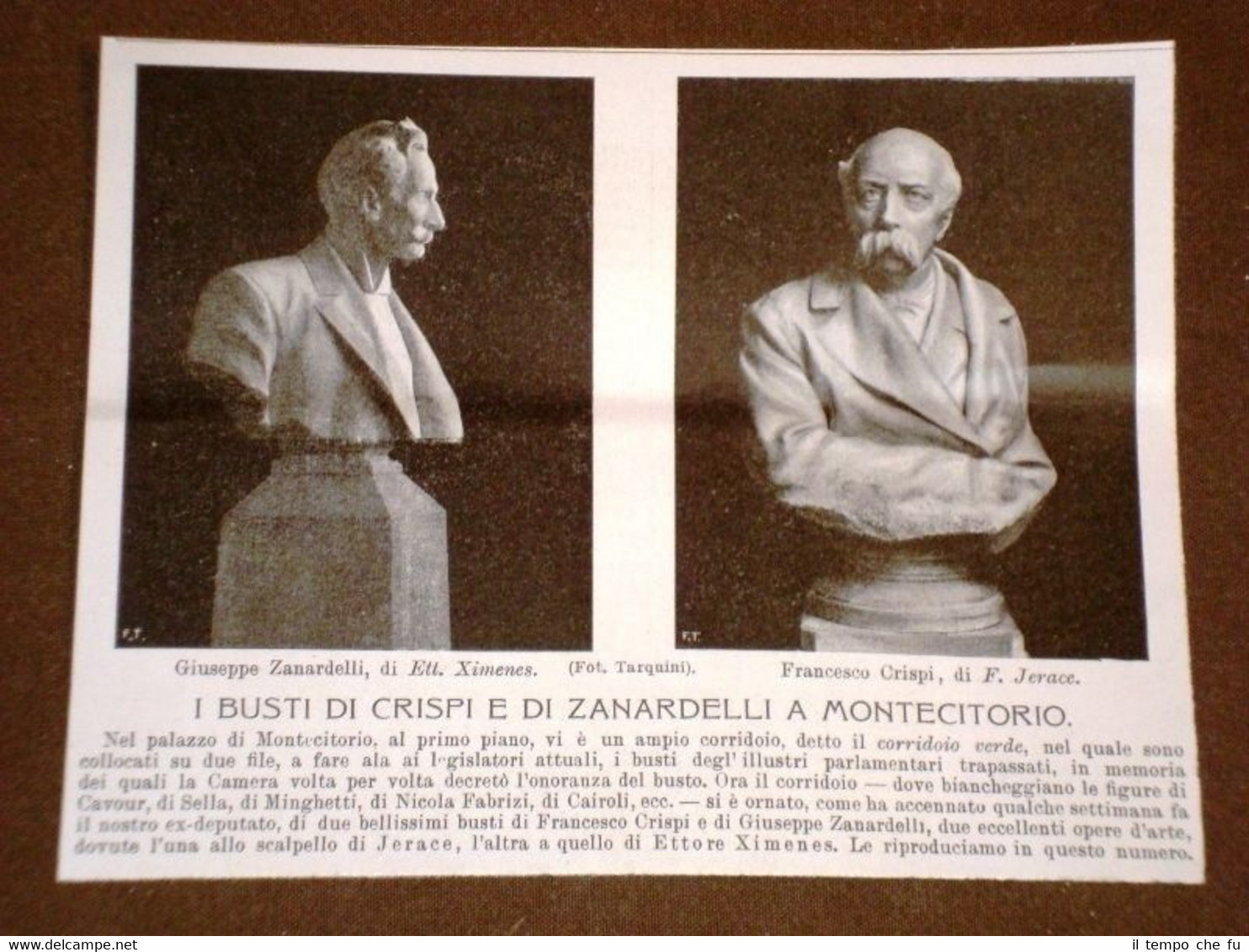 Roma Busti di Montecitorio del 1906 Zanardelli di Ximenes e …