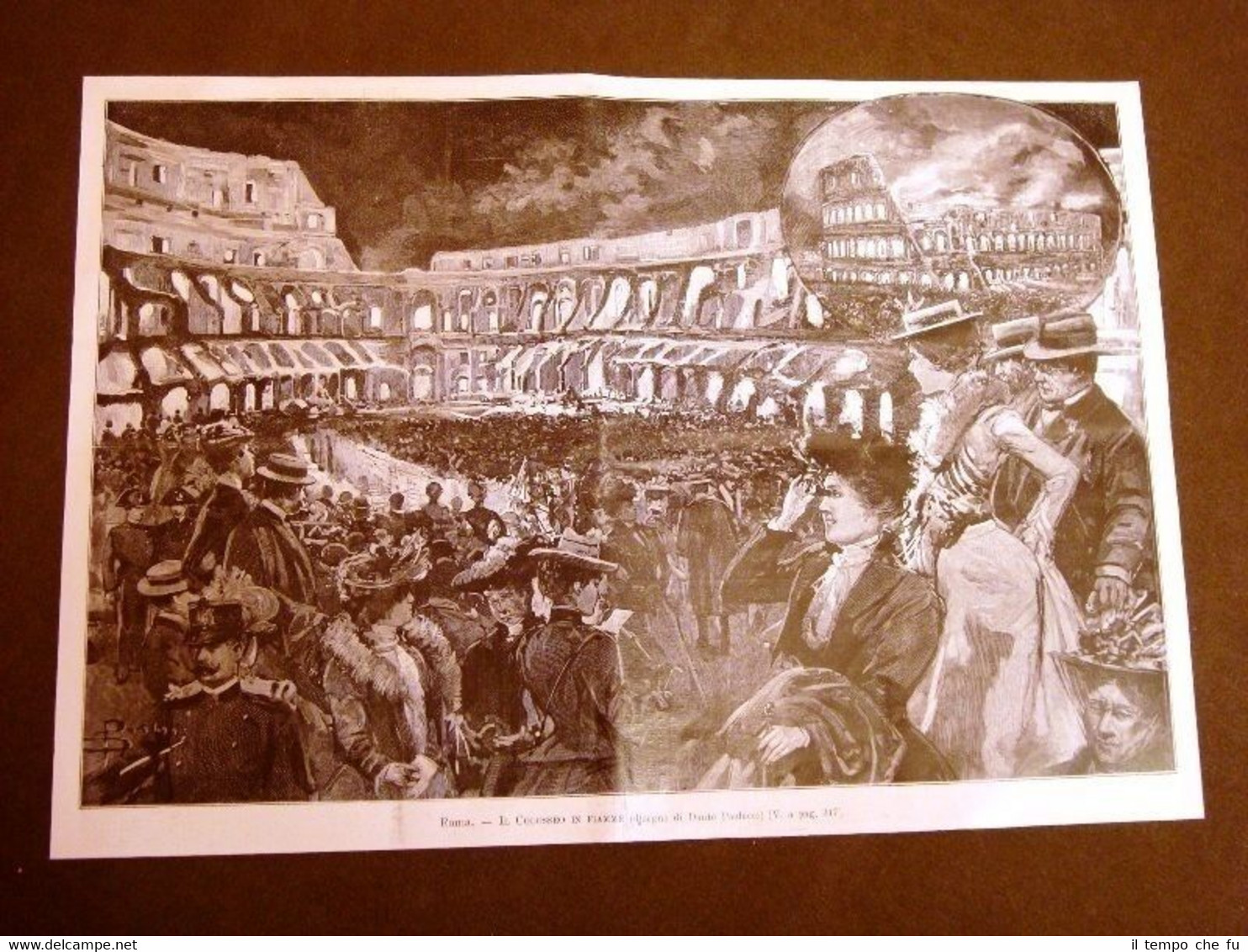 Roma Il Colosseo in fiamme Disegno di Dante Paolocci