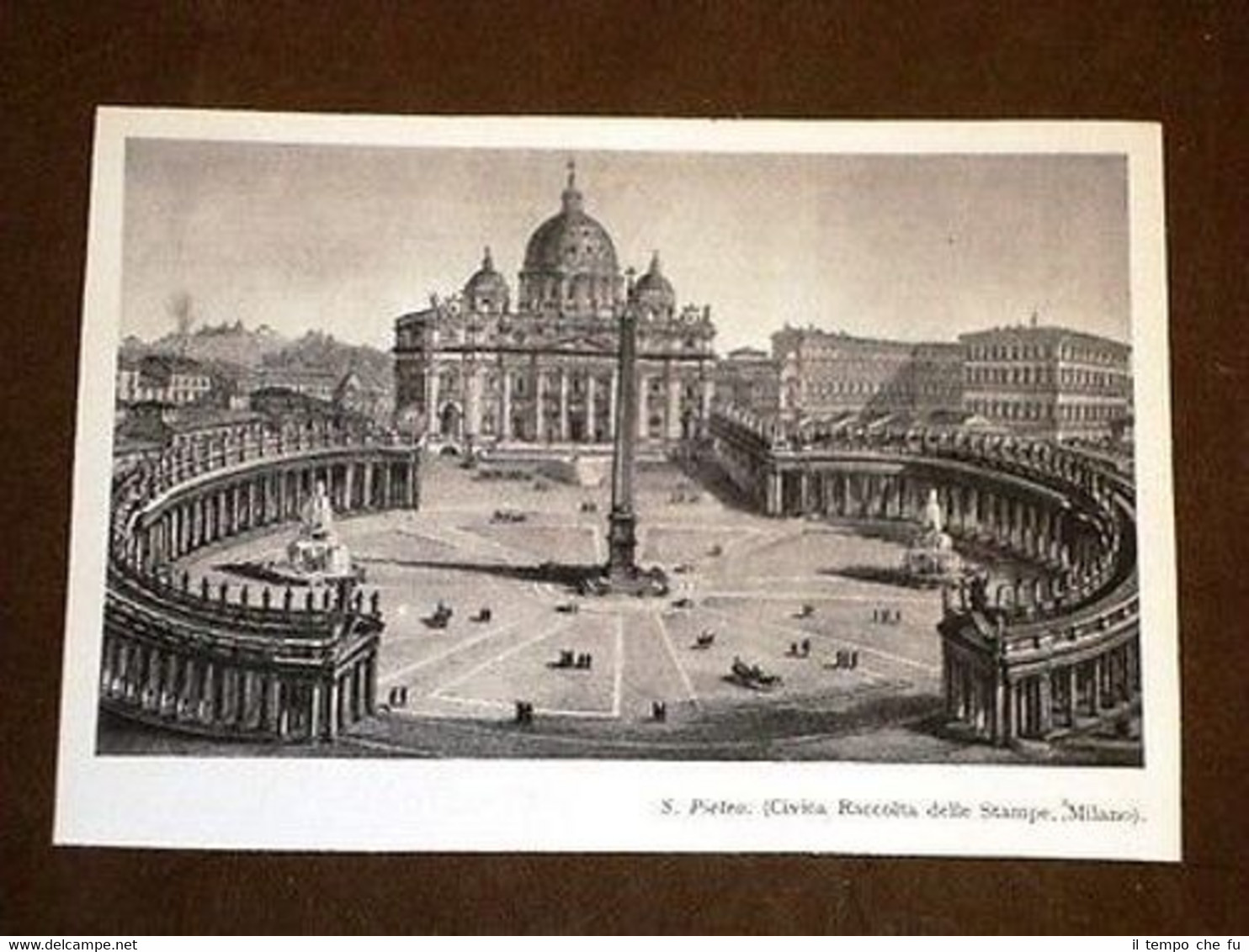 Roma La Basilica di San Pietro nel 1850