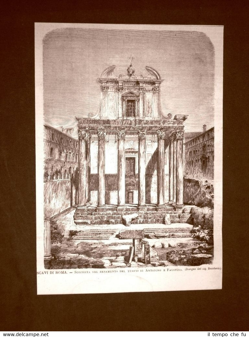 Roma nel 1876 La scoperta del basamento del Tempio di …