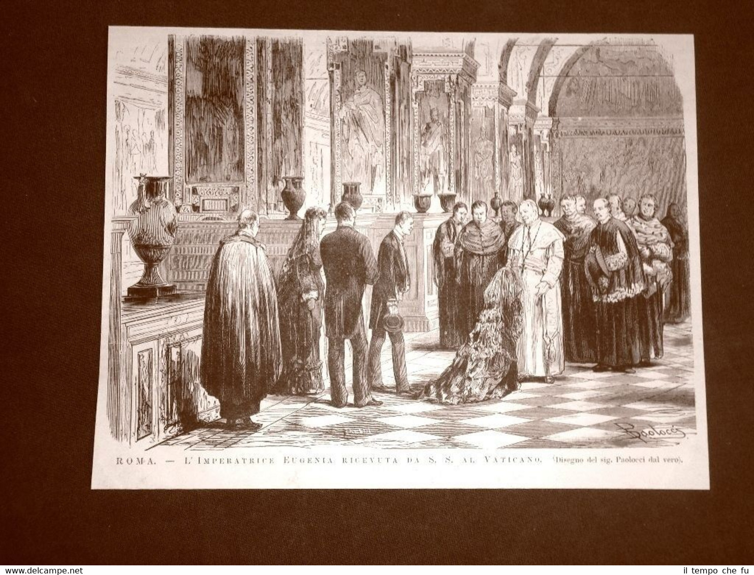 Roma nel 1877 L'Imperatrice Eugenia de Montijo ricevuta da Papa …