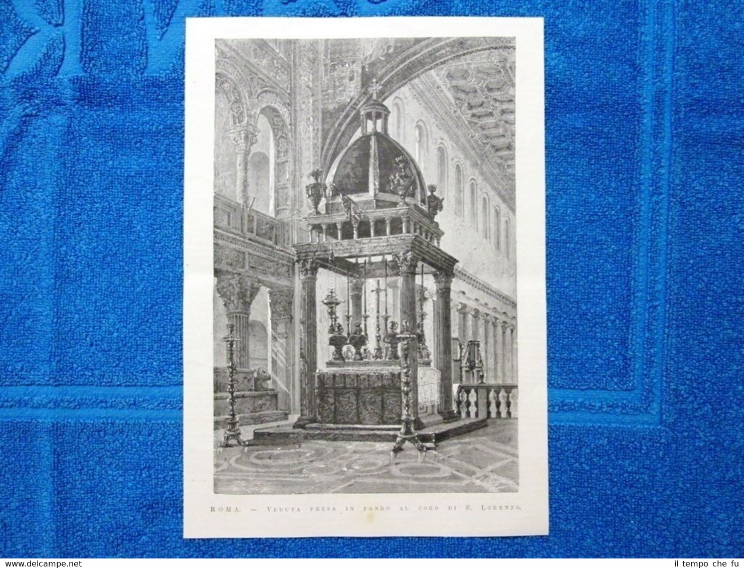 Roma nel 1877: Veduta presa in fondo al Coro di …