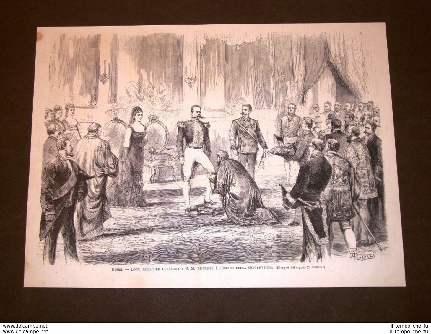 Roma nel 1878 Lord Abercorn consegna a Re Umberto I …