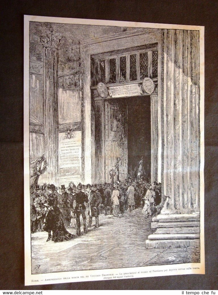 Roma nel 1880 Anniversario della morte du Re Vittorio Emanuele …