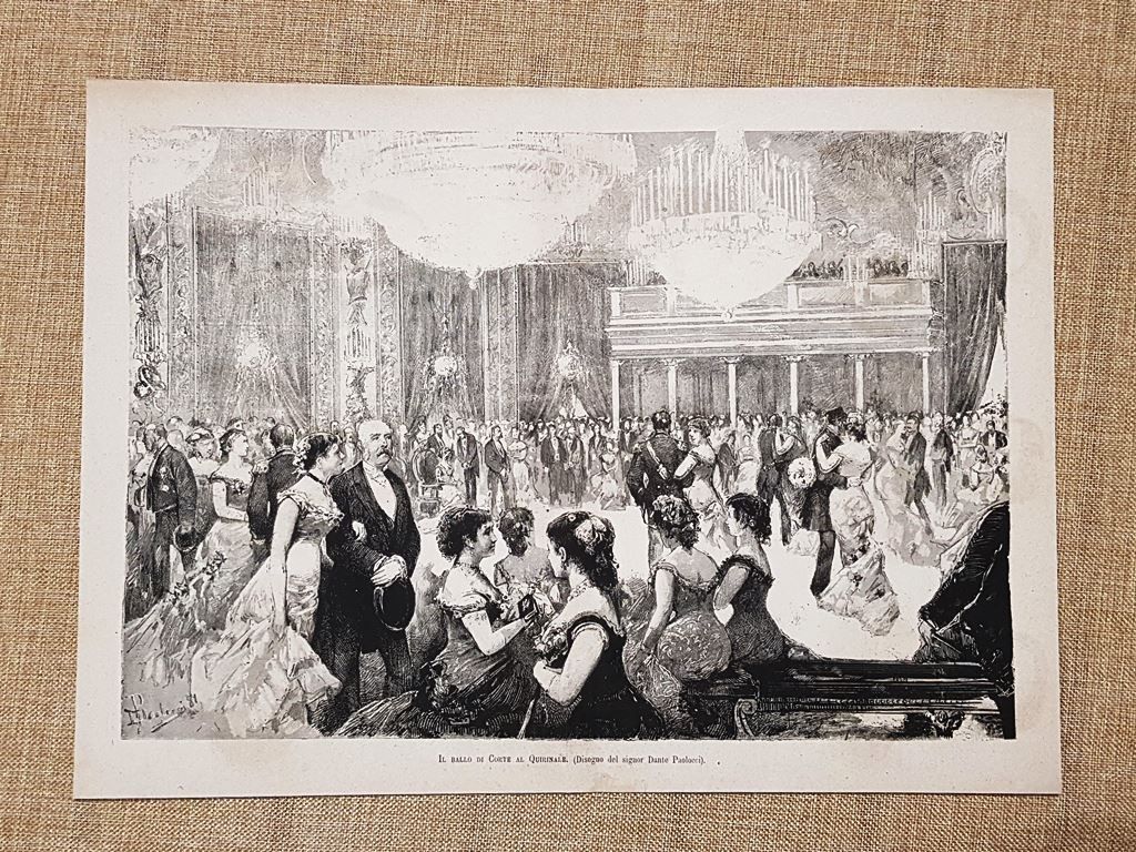 Roma nel 1881 Il ballo di Corte al Quirinale Disegno …