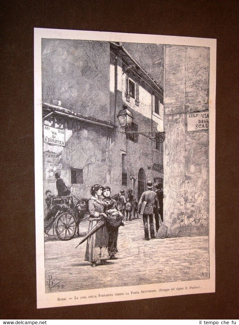 Roma nel 1883 La casa della Fornarina presso la Porta …