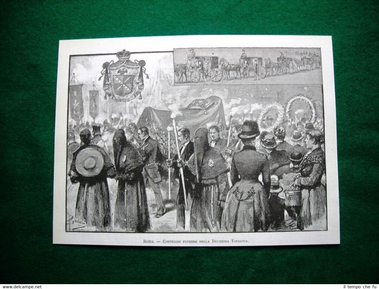 Roma nel 1884 - Corteggio funebre della Duchessa Torlonia