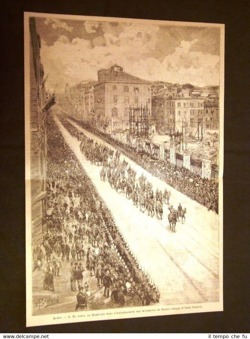 Roma nel 1887 Re Umberto I Savoia Quirinale dopo inaugurazione …
