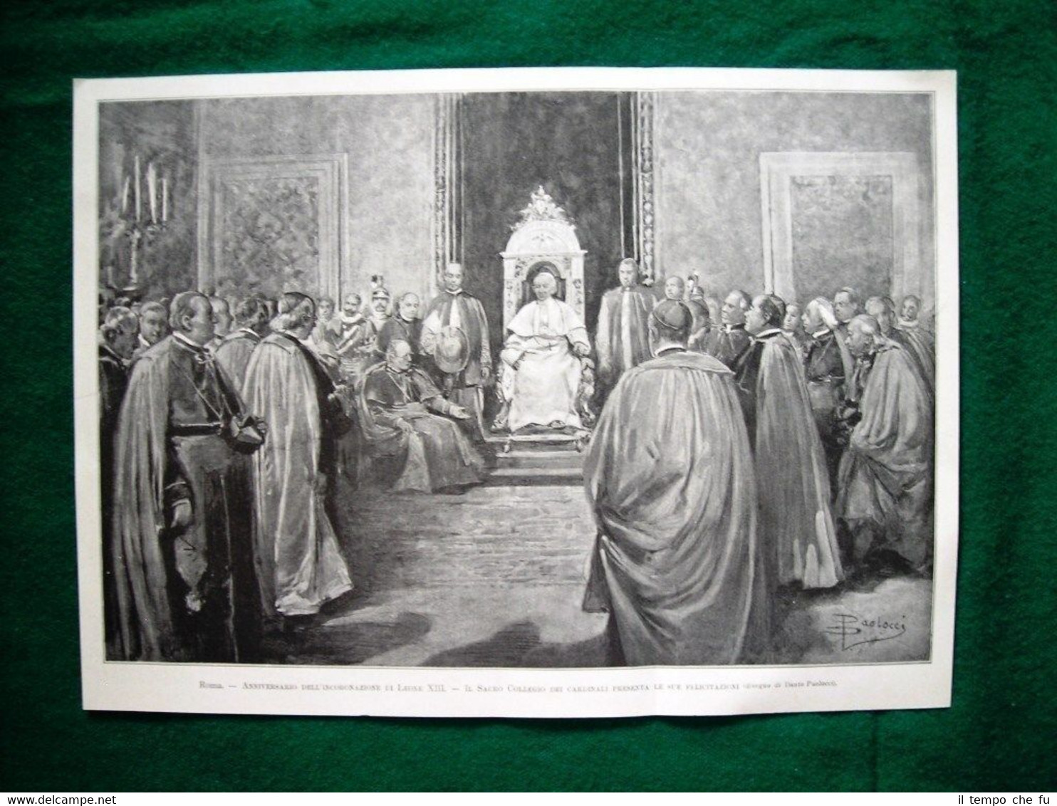 Roma nel 1895 - Anniversario incoronazione Leone XIII, sacro collegio …